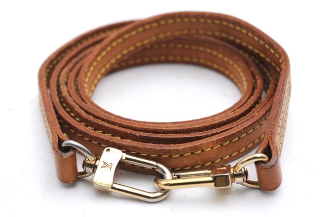 Authentic Louis Vuitton Leather Shoulder Strap Beige 46.9