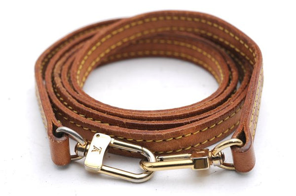Authentic Louis Vuitton Leather Shoulder Strap Beige 46.9" LV 2902E