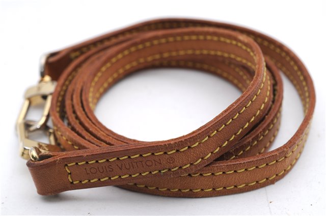 Authentic Louis Vuitton Leather Shoulder Strap Beige 46.9