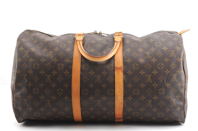 Authentic Louis Vuitton Monogram Keepall 55 Travel Boston Bag M41424 LV 2902F