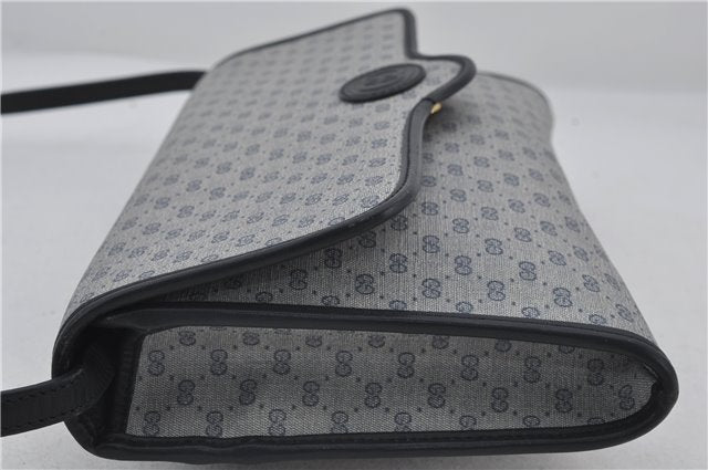Authentic GUCCI Micro GG PVC Leather Shoulder Cross Body Bag Purse Navy 2903E