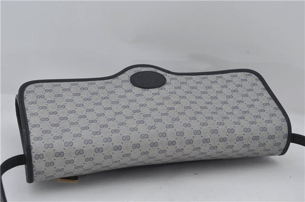 Authentic GUCCI Micro GG PVC Leather Shoulder Cross Body Bag Purse Navy 2903E