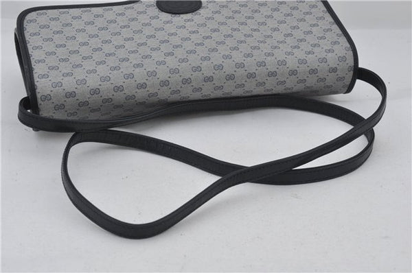 Authentic GUCCI Micro GG PVC Leather Shoulder Cross Body Bag Purse Navy 2903E