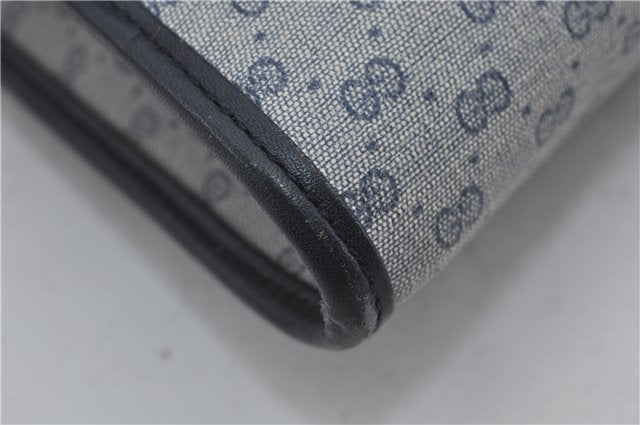 Authentic GUCCI Micro GG PVC Leather Shoulder Cross Body Bag Purse Navy 2903E