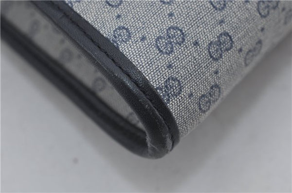 Authentic GUCCI Micro GG PVC Leather Shoulder Cross Body Bag Purse Navy 2903E