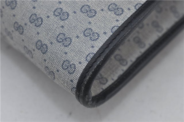 Authentic GUCCI Micro GG PVC Leather Shoulder Cross Body Bag Purse Navy 2903E