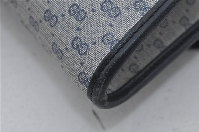 Authentic GUCCI Micro GG PVC Leather Shoulder Cross Body Bag Purse Navy 2903E