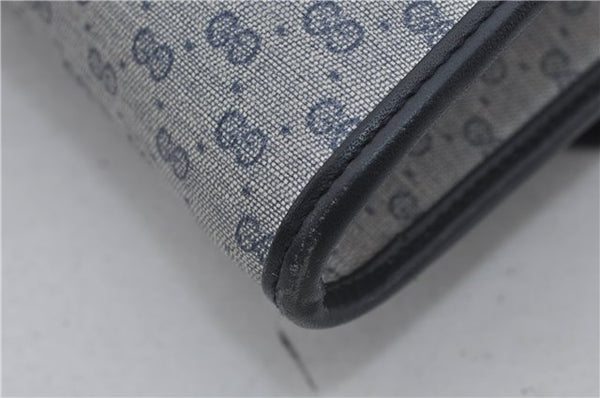 Authentic GUCCI Micro GG PVC Leather Shoulder Cross Body Bag Purse Navy 2903E