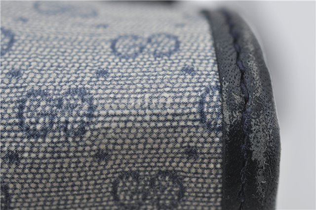 Authentic GUCCI Micro GG PVC Leather Shoulder Cross Body Bag Purse Navy 2903E