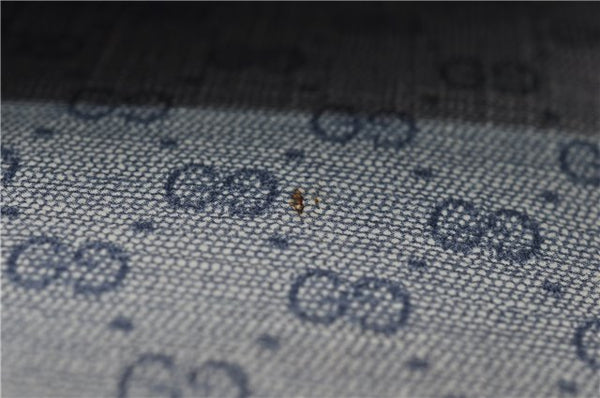 Authentic GUCCI Micro GG PVC Leather Shoulder Cross Body Bag Purse Navy 2903E