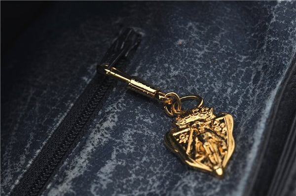 Authentic GUCCI Micro GG PVC Leather Shoulder Cross Body Bag Purse Navy 2903E