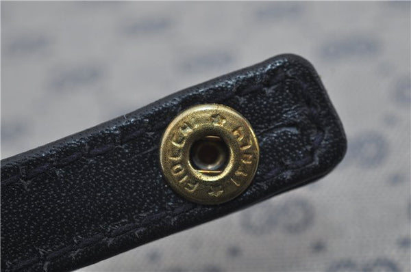 Authentic GUCCI Micro GG PVC Leather Shoulder Cross Body Bag Purse Navy 2903E