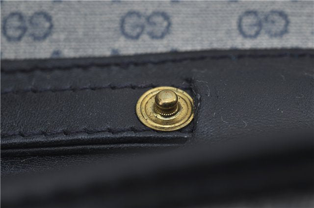 Authentic GUCCI Micro GG PVC Leather Shoulder Cross Body Bag Purse Navy 2903E
