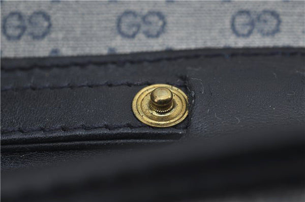 Authentic GUCCI Micro GG PVC Leather Shoulder Cross Body Bag Purse Navy 2903E