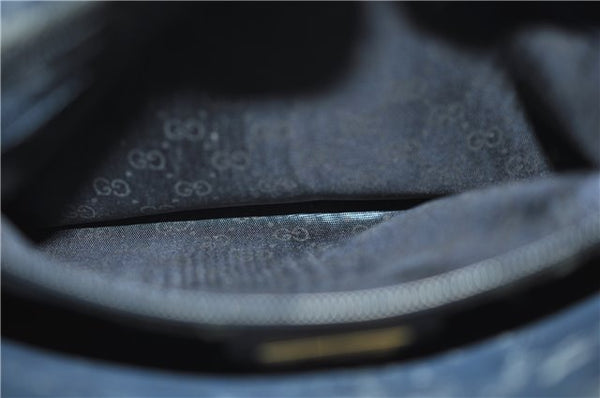 Authentic GUCCI Micro GG PVC Leather Shoulder Cross Body Bag Purse Navy 2903E