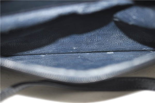 Authentic GUCCI Micro GG PVC Leather Shoulder Cross Body Bag Purse Navy 2903E