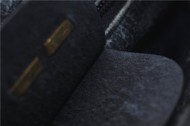 Authentic GUCCI Micro GG PVC Leather Shoulder Cross Body Bag Purse Navy 2903E