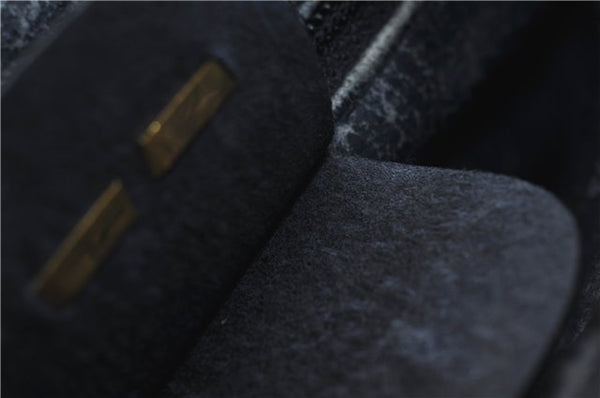 Authentic GUCCI Micro GG PVC Leather Shoulder Cross Body Bag Purse Navy 2903E