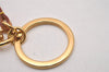 Authentic Louis Vuitton Bag Charm Key Ring Leather Strap Gold LV 2903I