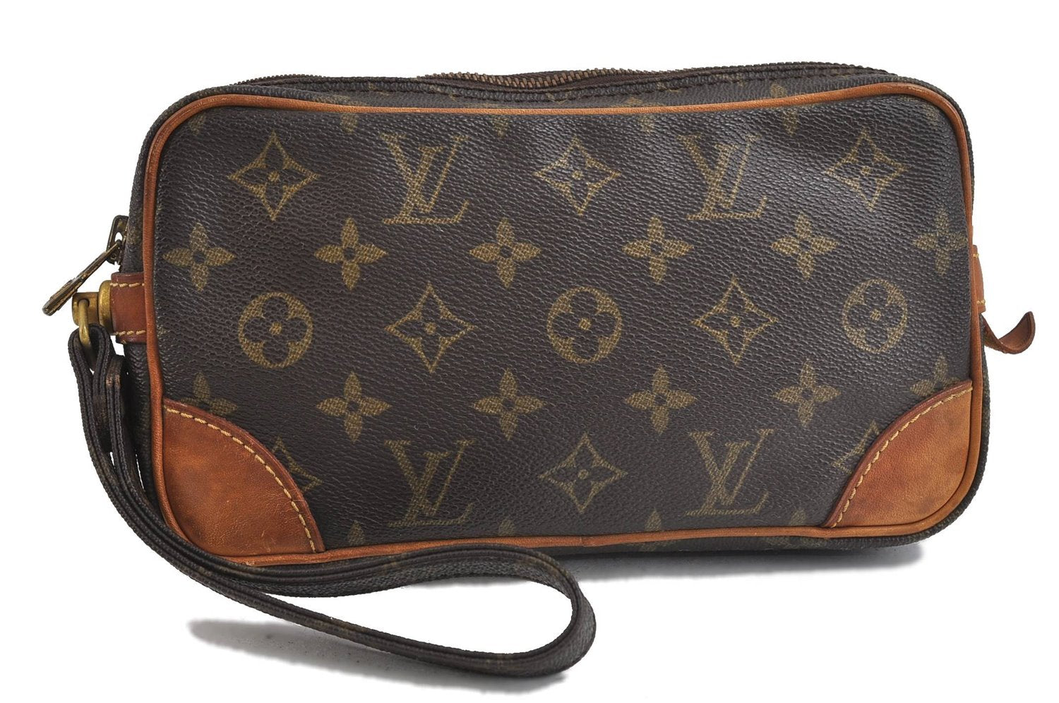 Auth Louis Vuitton Monogram Marly Dragonne PM Clutch Hand Bag M51827 LV 2904D