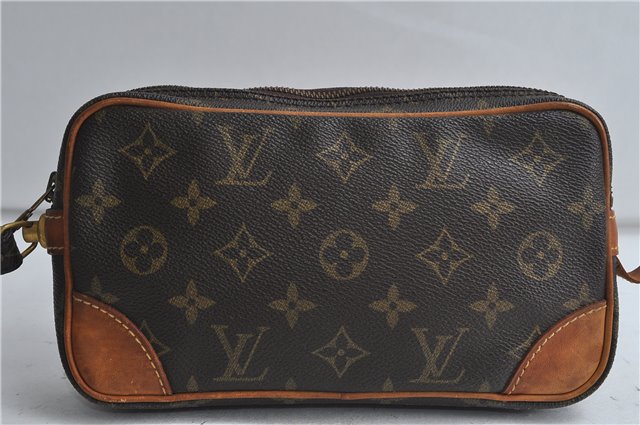 Auth Louis Vuitton Monogram Marly Dragonne PM Clutch Hand Bag M51827 LV 2904D