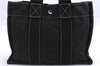 Authentic HERMES Deauville PM Hand Tote Bag Purse Canvas Black 2904E