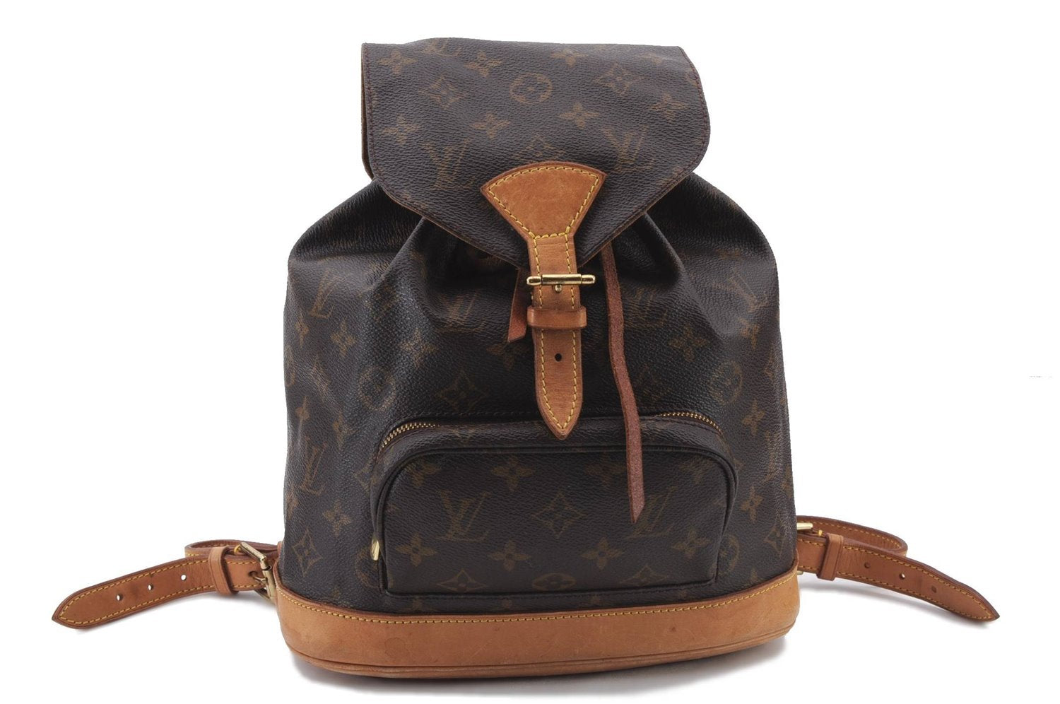 Authentic Louis Vuitton Monogram Montsouris MM Backpack M51136 LV 2905D