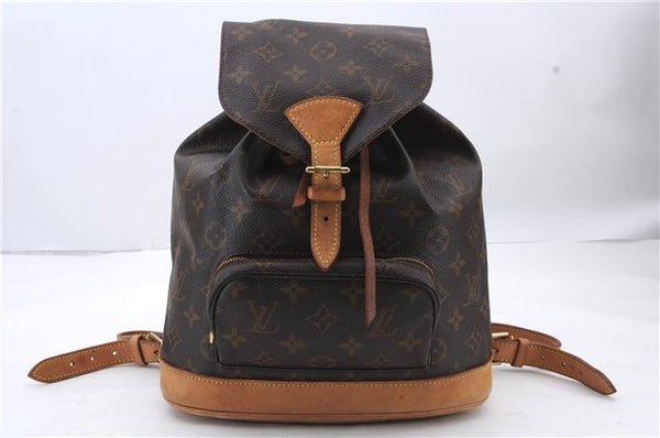 Authentic Louis Vuitton Monogram Montsouris MM Backpack M51136 LV 2905D