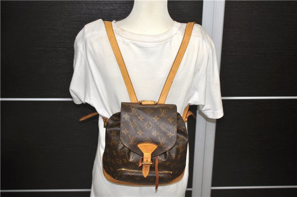 Authentic Louis Vuitton Monogram Montsouris MM Backpack M51136 LV 2905D