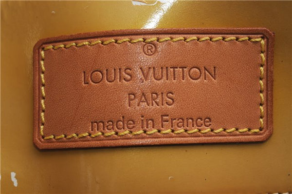 Authentic Louis Vuitton Vernis Reade GM Hand Tote Bag Yellow M91140 LV 2905E