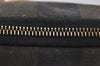 Authentic FENDI Pequin Check Shoulder Cross Bag PVC Leather Brown Black 2905I