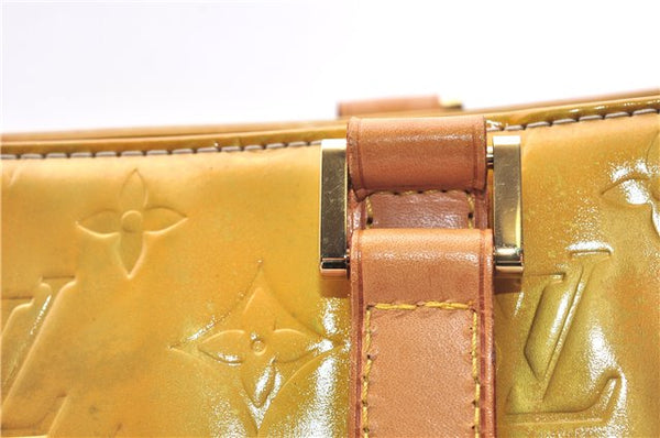 Authentic Louis Vuitton Vernis Columbus Shoulder Tote Bag Yellow M91028 LV 2906E