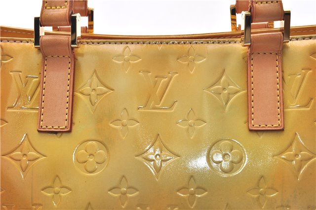 Authentic Louis Vuitton Vernis Columbus Shoulder Tote Bag Yellow M91028 LV 2906E