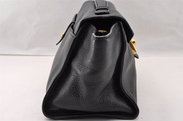 Authentic PRADA Leather Nappa 2Way Shoulder Cross Body Hand Bag Black 2906I