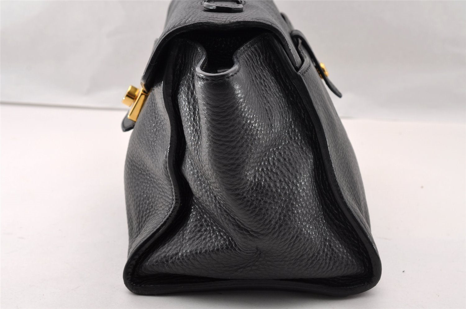 Authentic PRADA Leather Nappa 2Way Shoulder Cross Body Hand Bag Black 2906I