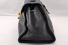 Authentic PRADA Leather Nappa 2Way Shoulder Cross Body Hand Bag Black 2906I