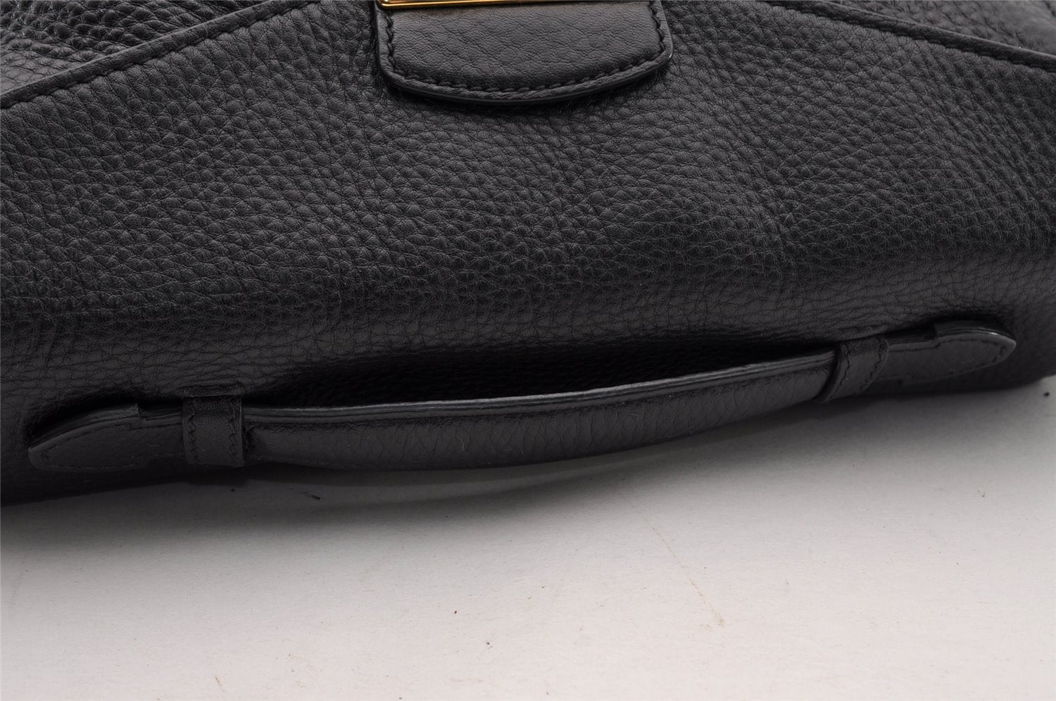 Authentic PRADA Leather Nappa 2Way Shoulder Cross Body Hand Bag Black 2906I