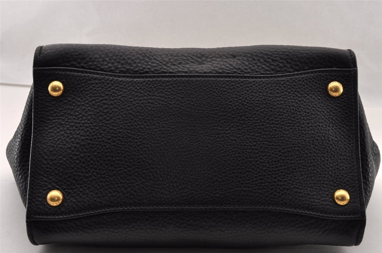 Authentic PRADA Leather Nappa 2Way Shoulder Cross Body Hand Bag Black 2906I