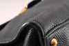 Authentic PRADA Leather Nappa 2Way Shoulder Cross Body Hand Bag Black 2906I