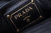Authentic PRADA Leather Nappa 2Way Shoulder Cross Body Hand Bag Black 2906I