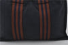 Authentic HERMES Fourre Tout PM Hand Tote Bag Canvas Navy Brown 2908E