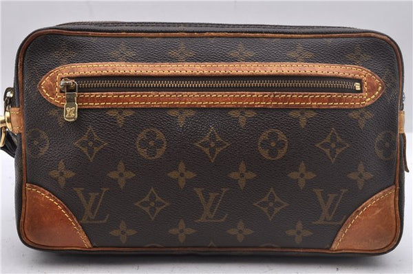 Auth Louis Vuitton Monogram Marly Dragonne GM Clutch Hand Bag M51825 LV 2909D