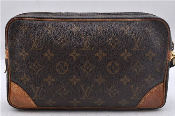 Auth Louis Vuitton Monogram Marly Dragonne GM Clutch Hand Bag M51825 LV 2909D