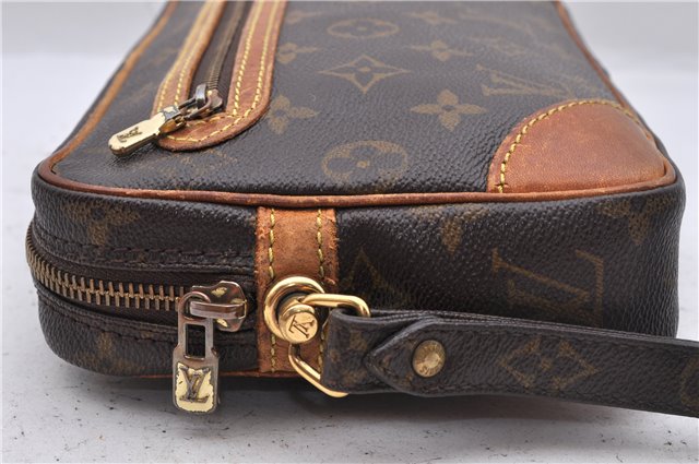 Auth Louis Vuitton Monogram Marly Dragonne GM Clutch Hand Bag M51825 LV 2909D