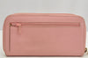 Authentic CHANEL Caviar Skin CoCo Mark Round Zip Long Wallet Purse Pink 2909I