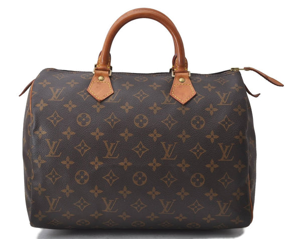 Authentic Louis Vuitton Monogram Speedy 30 Hand Bag M41526 LV 2910D