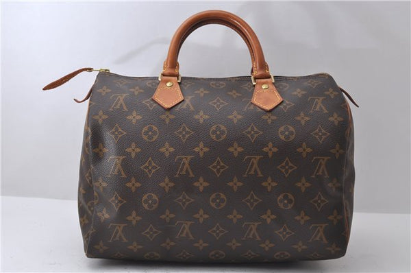 Authentic Louis Vuitton Monogram Speedy 30 Hand Bag M41526 LV 2910D