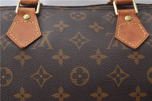 Authentic Louis Vuitton Monogram Speedy 30 Hand Bag M41526 LV 2910D