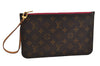 Authentic Louis Vuitton Monogram Neverfull GM Pouch Purse Clutch Bag Pink 2910I