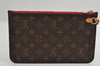 Authentic Louis Vuitton Monogram Neverfull GM Pouch Purse Clutch Bag Pink 2910I